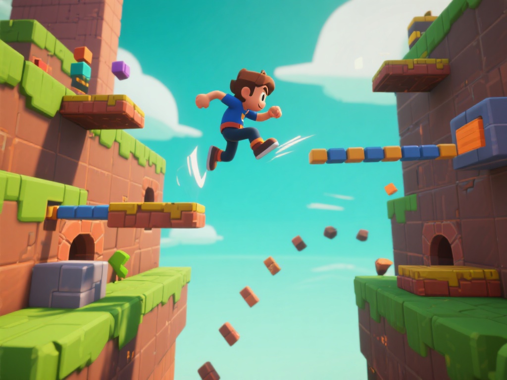 熟悉节奏，把握时机
游戏中的障碍物和平台往往按照